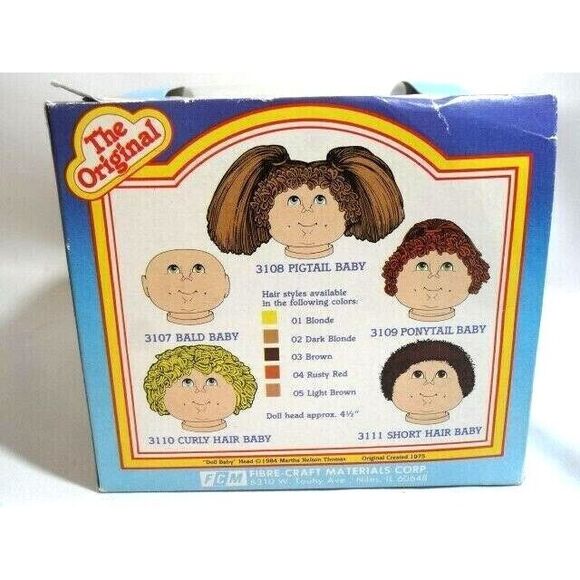 The Original Doll Head Blond Curly Hair Vintage 1984 Martha Nelson Sewing Craft - Picture 8 of 9